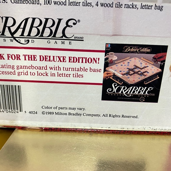 SCRABBLE VTG 1989 CROSSWORD PUZZLE GAME (2) GAME BOARDS & SETS OF TILES, 5 RACKS - Picture 14 of 16